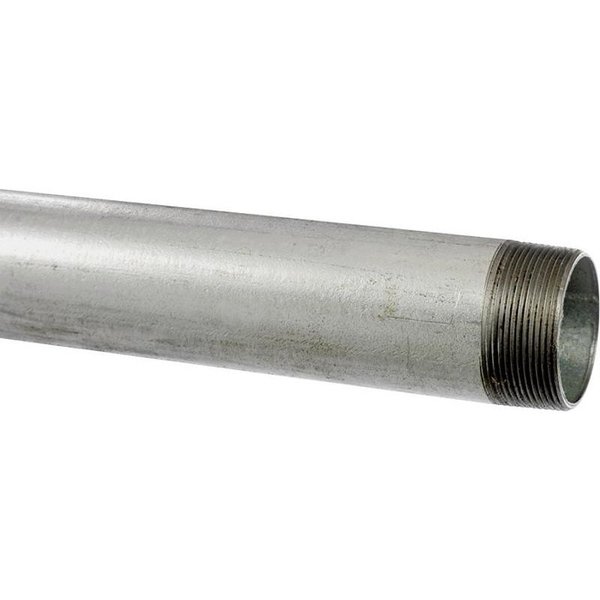 Kloeckner Metals Pipe, 112 in, 21 ft L, Threaded GALV 11/2